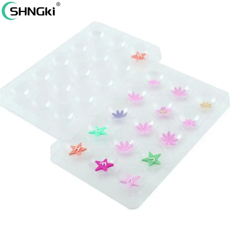 2pcs/set 15 Holes Cake Decorating Tools Cake Fondant Sugar Flower Drying Rack Petal Shaping Tray Transparent Plastic Mould