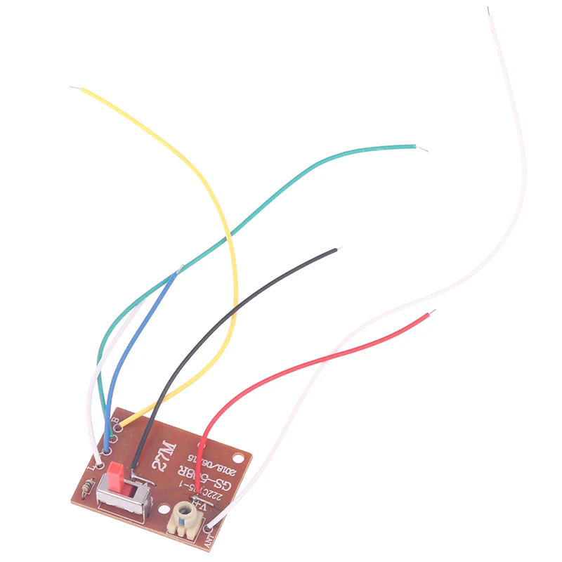 4CH RC รีโมทคอนโทรล27MHz วงจรเครื่องส่งและรับสัญญาณ PCB พร้อมระบบวิทยุเสาอากาศสำหรับรถยนต์ของเล่น