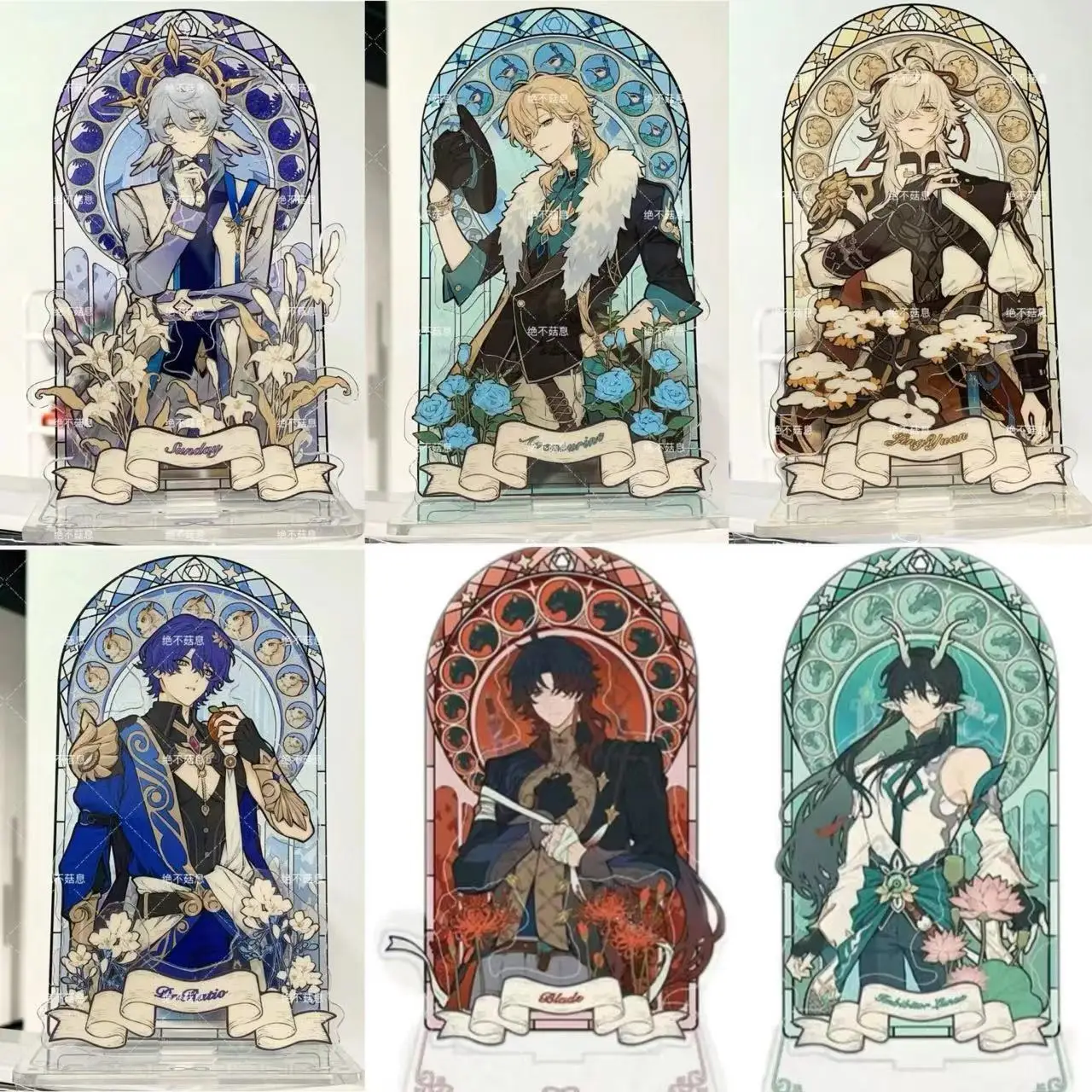 

Honkai: Star Rail Blade Sunday Aventurine Jing Yuan Dr. Ratio Cosplay Stained Window Standing SignDesktop Ornament Cartoon Anime