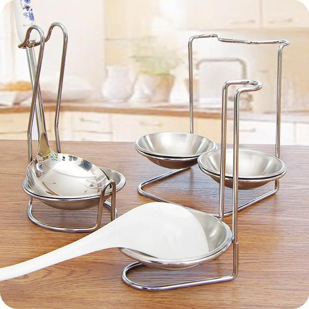 Cooking Spoon Rest Holder High End Stainless Steel Tray for Kitchen Support and Utensil Organization