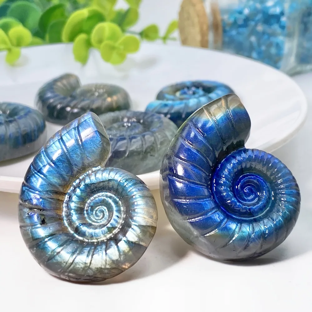 1PC Natural Labradorite Statue Carving Gorgeous Mystery Transform Flashy Reiki Crystal Meditation Healing Stone Home Decor