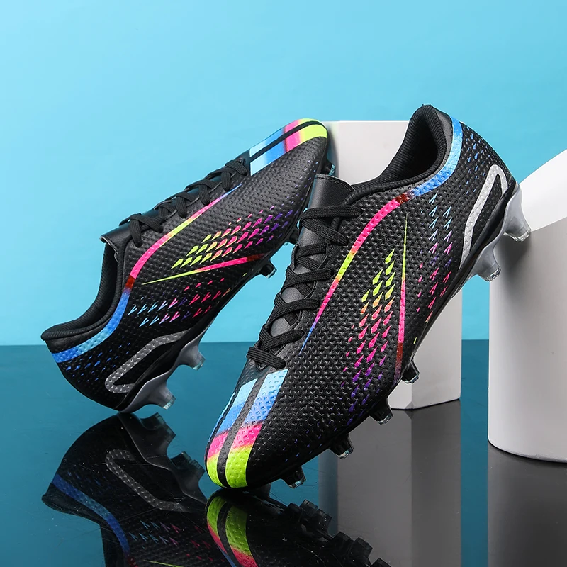 

2025 Football Shoes High-Top Football Shoes for Men Women And Children Teenagers Student Artificial Grass TF Competition Sports