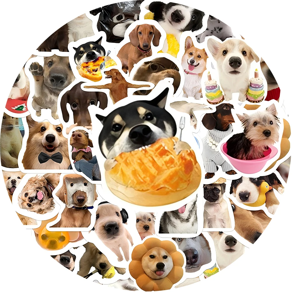 

10/30/64pcs Kawaii Cute Dog Meme Stickers Funny Cartoon Animal Decals Waterproof DIY Phone Water Bottle Luggage Sticker Packing