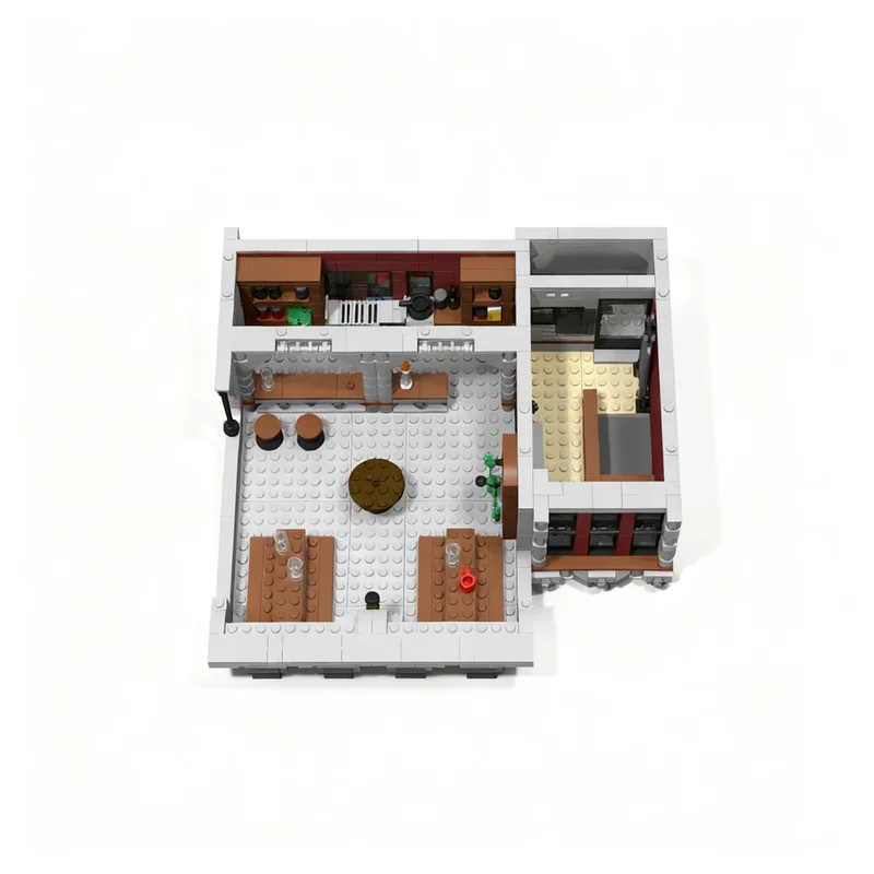 3517 pièces MOC City Downtown Store, modèle de paysage urbain modulaire, blocs de construction, cadeaux de Noël, jouet éducatif, briques pour enfants