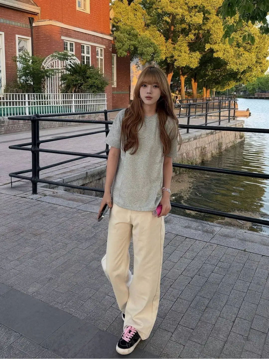 Retro American High Street Khaki Straight Leg Basic Denim Jeans Loose Fit Men's Washed out Trendy Long Trousers