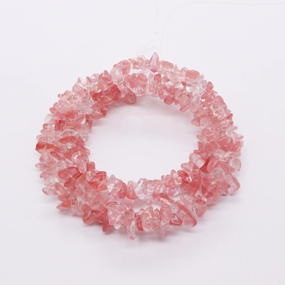 

Изысканные бусины из натурального камня: Кварц-арбуз неправильной формы с прямым отверстием для ожерелий, браслетов и украшений DIY