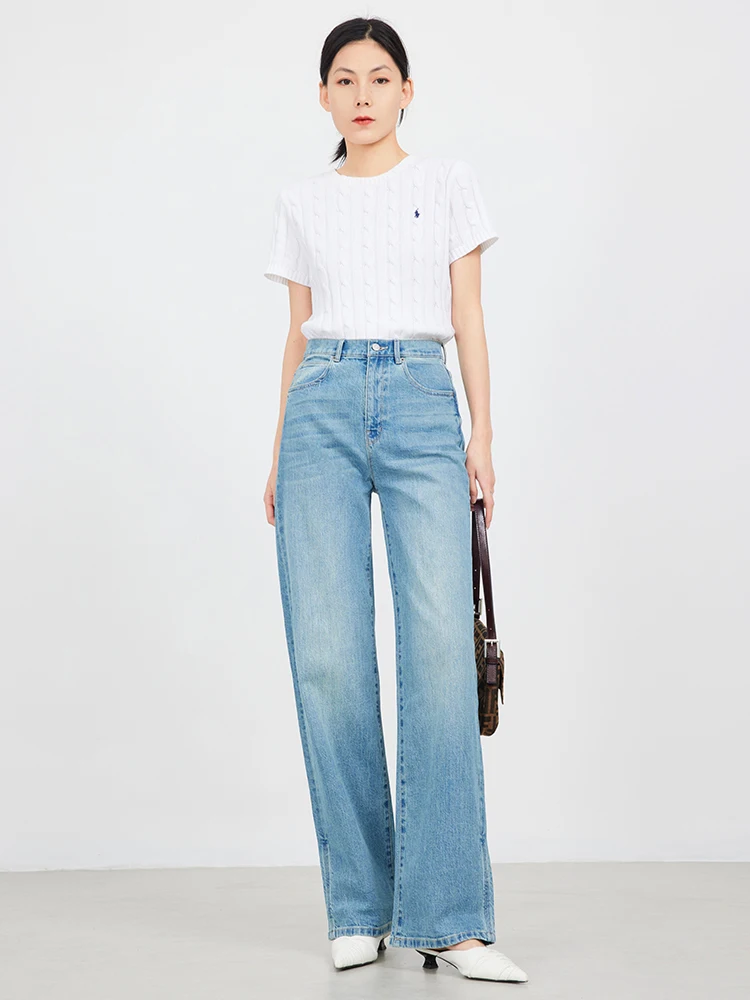 

Джинсы RUGOSAM с высокой талией, прямые, женские, свободные, повседневные, стройнящие, из денима, длинные брюки для всех сезонов