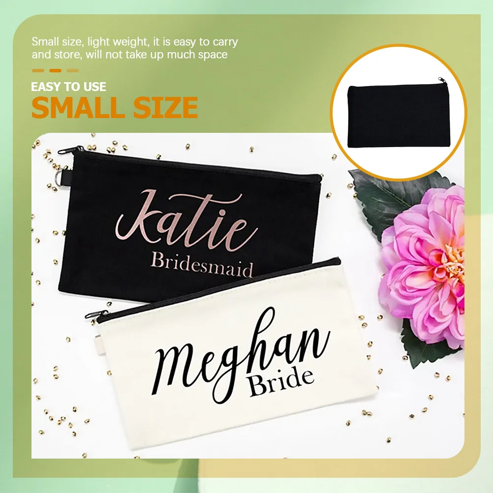 

14 pcs Doodle Pencil Pouch Canvas Zipper Stationery Bag Small Pouch For Travel Organizer School Supplies