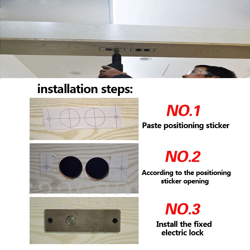 Access Control Electronic Lock Door Lock DC12V Electric Bolt Lock Embedded Electric Safety Bolt Small Electric Control Lock