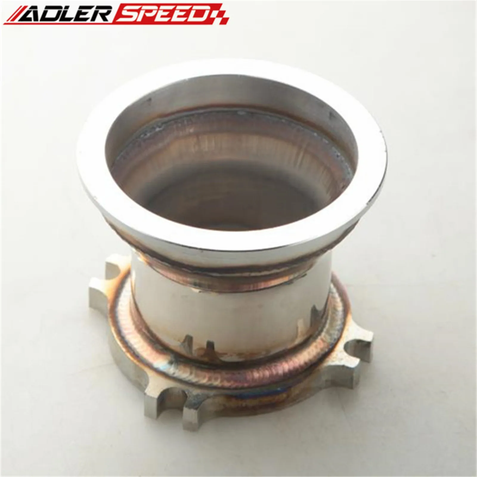 ADLERSPEED Universal Stainless Steel 2.5'' 4 Bolt To 3'' V-band Adapter Turbo GT35 T3