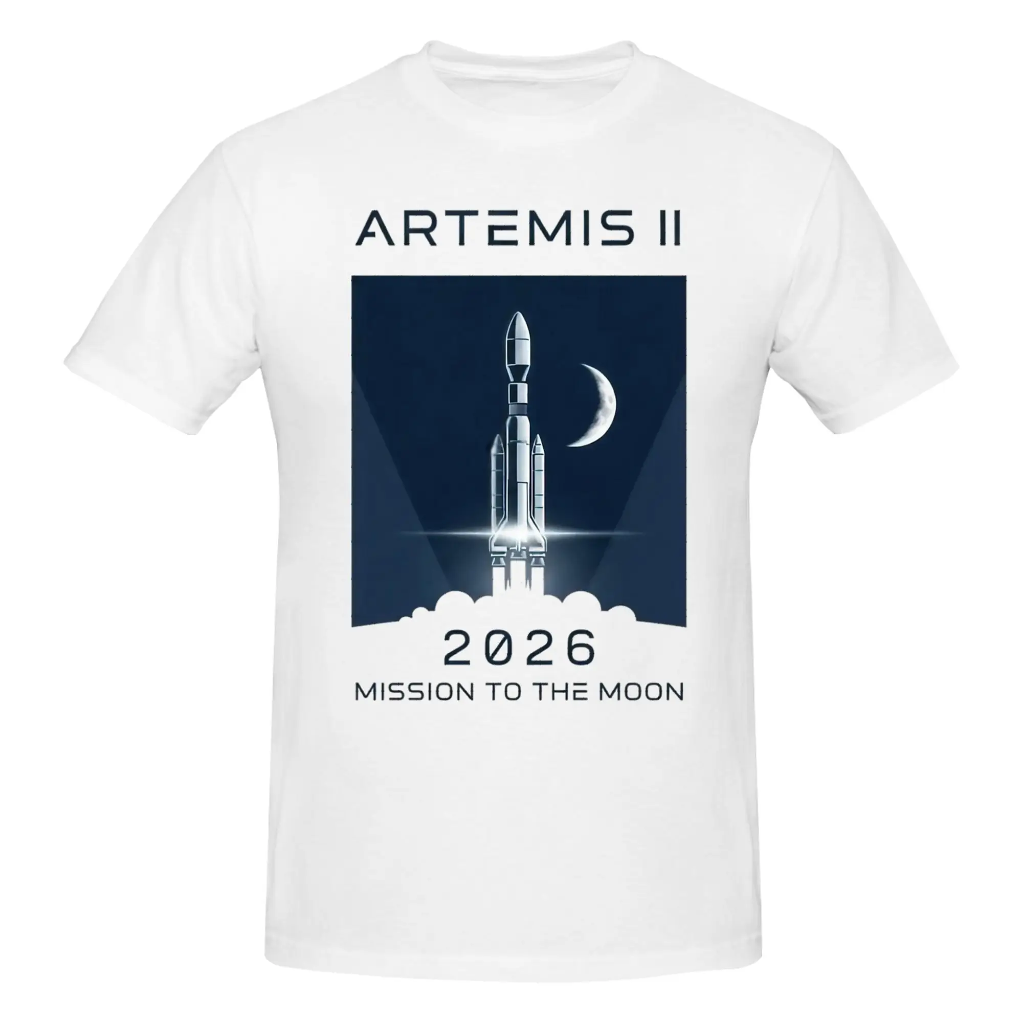 Camiseta 100% de algodón con diseño de órbita lunar, camisetas Moonfall Artemis para hombre, 1 pieza