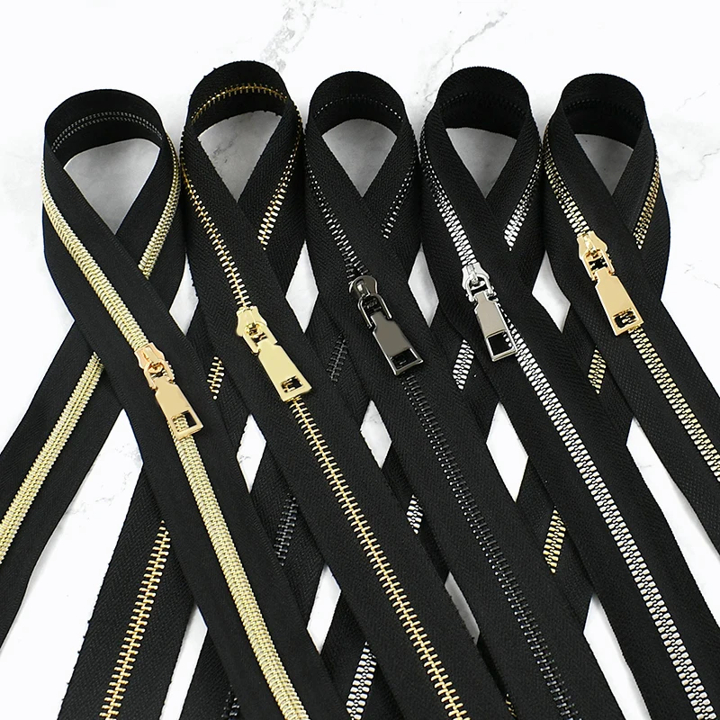 

2/3/5M 5# Metal/Resin/Nylon Zippers + Zipper Sliders Bag Clothes Decor Zips Sewing Zip Repair Kits DIY Bags Replace Accessories