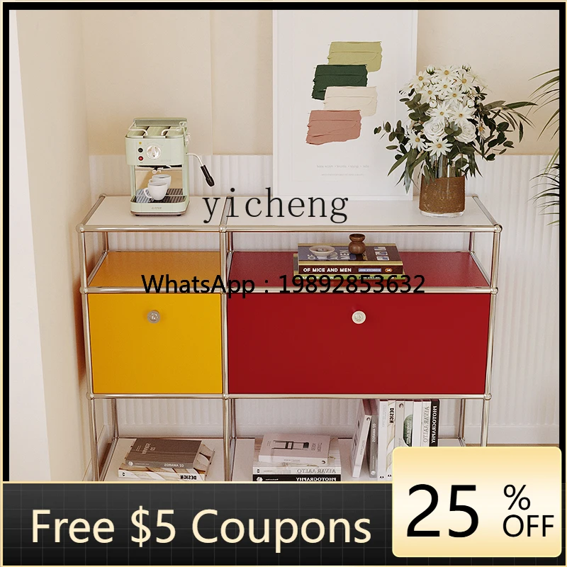 

ZC Modular Cabinet Medieval Stainless Steel Combination Cabinet Edge Color Locker