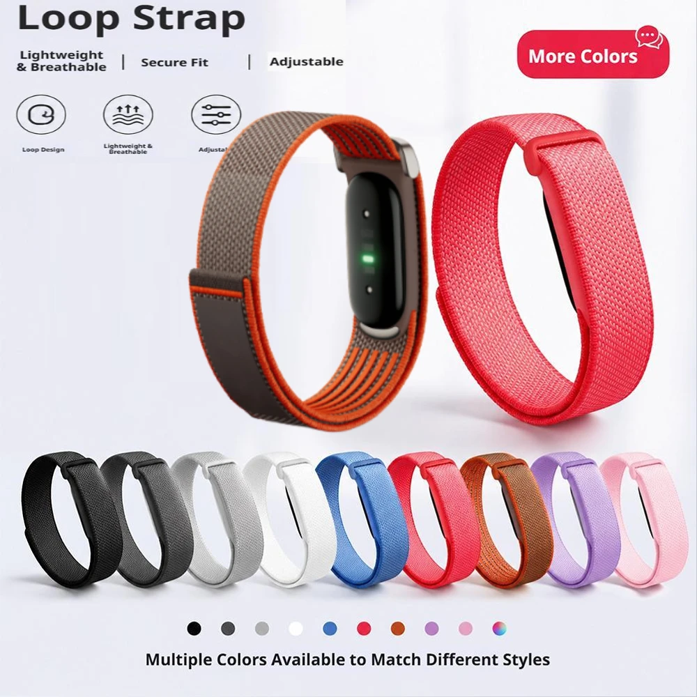 Nylon Loop Braided Watch Strap for Google Fitbit Air Comfort Breathable Sweat Resistant Replacement Band Fitness Watch Strap