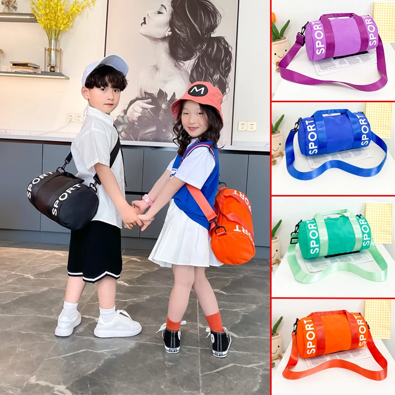 Children\'S Gym Sports Fitness Bag for Kids Travel Luggage Weekend Handbag Female Outdoor Shoulder Duffle Swimming Crossbody Bag