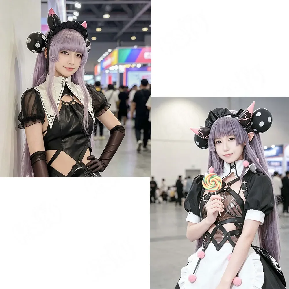 Deborah Under The Witch HSIU Cosplay Wig 90Cm Long Gray Purple Heat Resistant Synthetic Hair Free Wig Cap