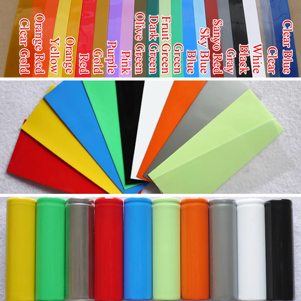 18650 Lipo Battery PVC Heat Shrink Tube Pack Width 17mm ~ 80mm Insulated Film Wrap lithium Case Cable Sleeve Blue