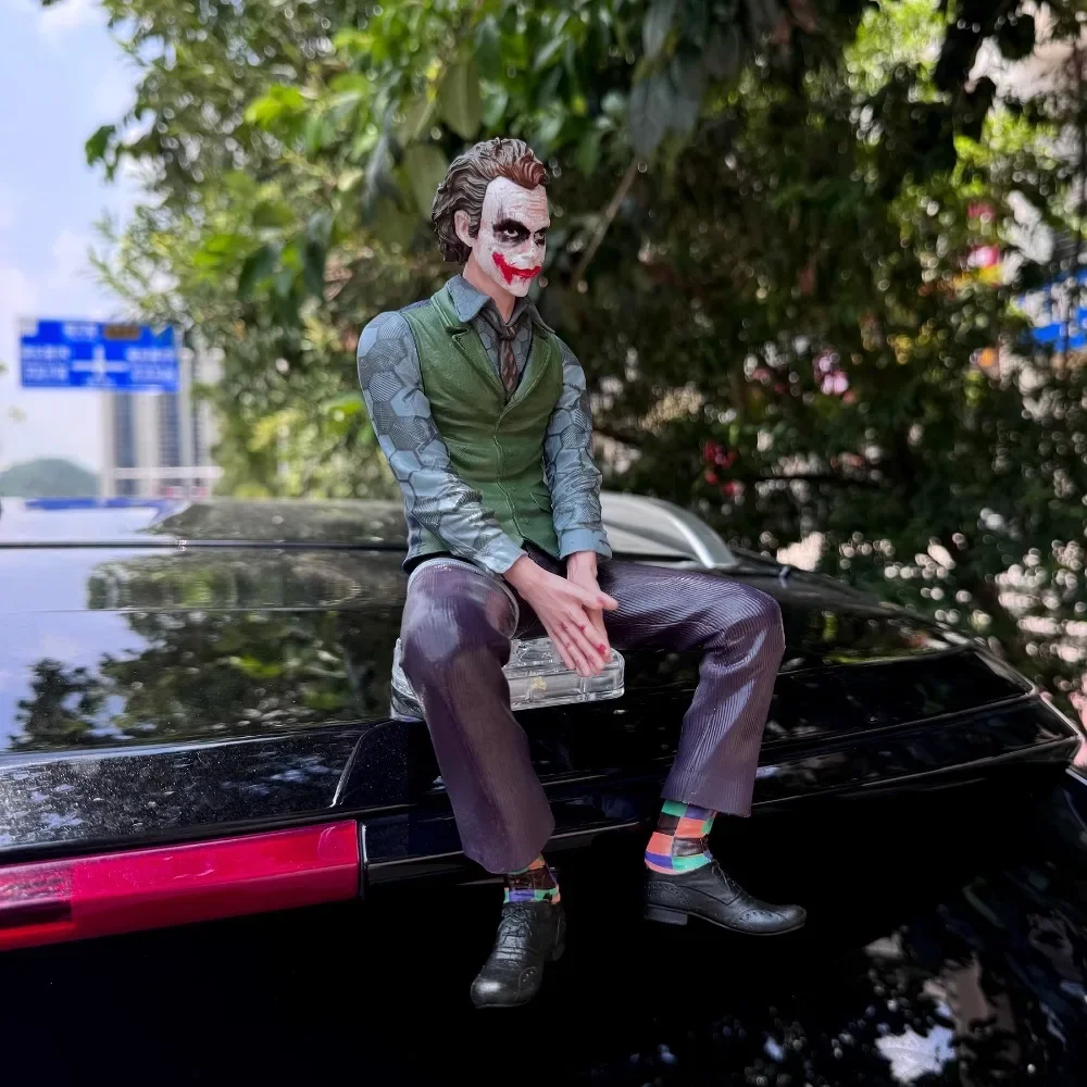 The Joker DC Action Figures Heath Ledger Gotham Model Statue Gift Creepy Smile Psycho Includes Masks and Car Doll Fine Cool Guy