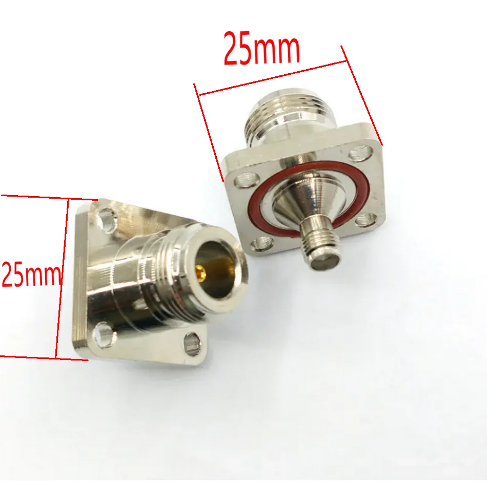 

N Connector N/SMA-KKF N-Type Female To SMA Female Header Flanged Fixing Plate 25MM X 25MM Multifunctional Adapter