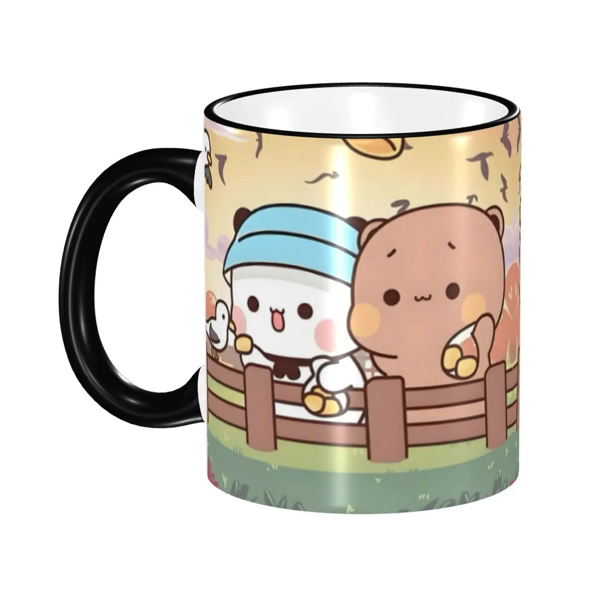 

Personalized DIY B-Bubus D-Dudus Bear And Panda Ceramic Mug Kawaii Cartoon Coffee Cups Creative Present