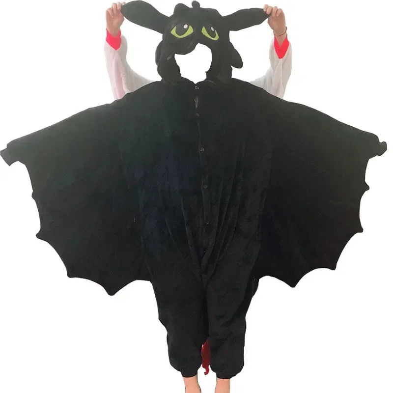 Kigurumi Anime Frauen, wie Sie Ihren Drachen zahnlosen Cosplay Overall Pyjama Drachen Kinder Tier Karneval Cosplay Kleidung trainieren