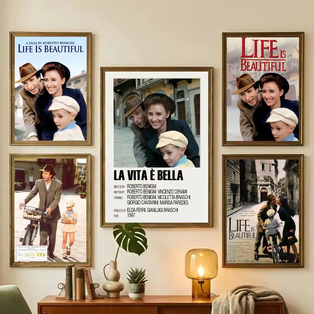 Film L-La vita e b-bella Painting Calligraphy Stylish Canvas Poster Wall Art for Living Room Bedroom Office Home Decor
