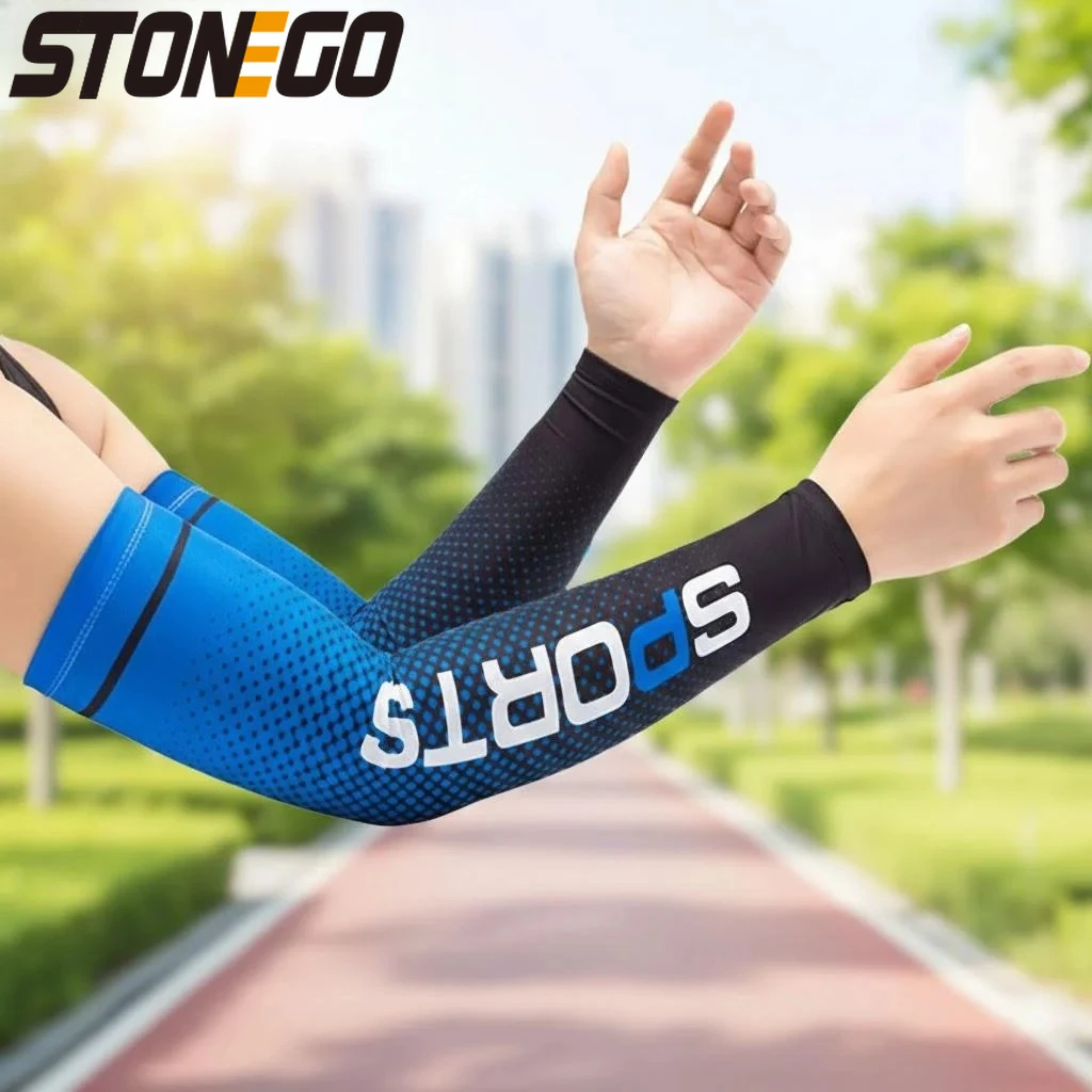 

1 пара мужских и женских нарукавников из ледяного шелка с защитой от УФ-излучения, охлаждающие и согревающие, для спорта, бега, велоспорта, рыбалки, лыжного спорта