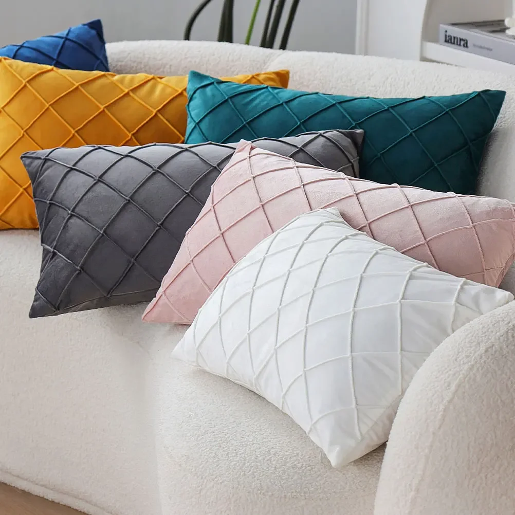 30x50 Velvet Cushion Cover Living Room Sofa Pillowcase Soft Funda Cojin Home Decor Zipper Comfortable Throw Pillow Cover Hogar