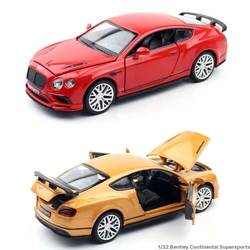 1/32 Bentley Continental Supersport Diecast Alloy Metal Miniature Toy Car Model Pull Back Doors Openable Collection Gift for Boy