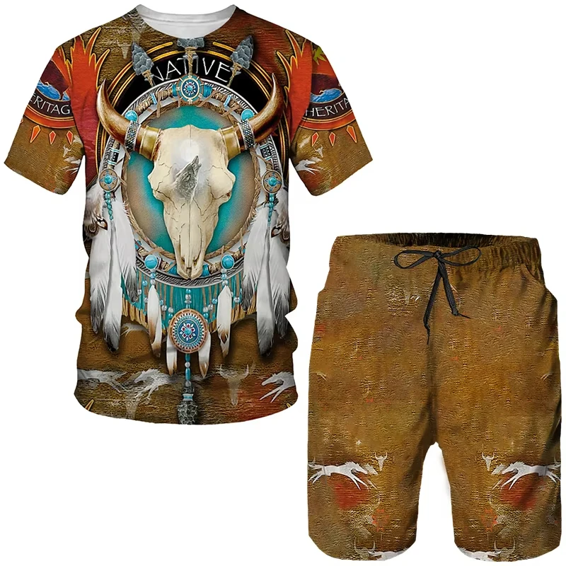 

Men Tracksuits Clothin Native Pattern 3D Print Kids Sets Women T-Shirts Beach Board Shorts Tees Tops Vintage Kid Tshirt Clothing