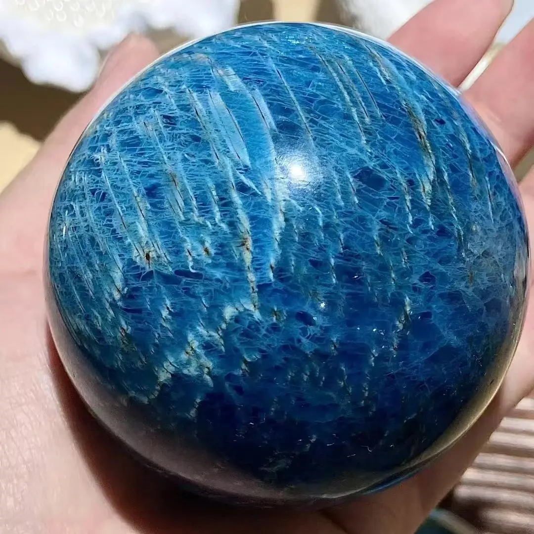 Natural Blue Phosphorus Grey Ball, Quartz Crystal Blue Mineral Ball, Mineral, Reiki, Healing Blue Ball