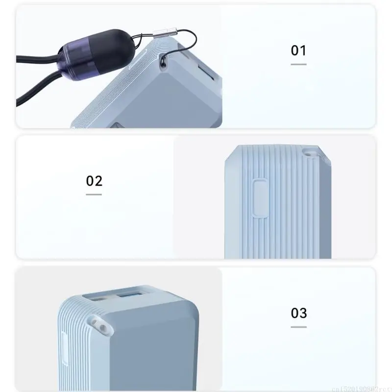 D5BB Protective Silicone Case for A1638 45W 10000Mah Powerbank with Cable Slot Access