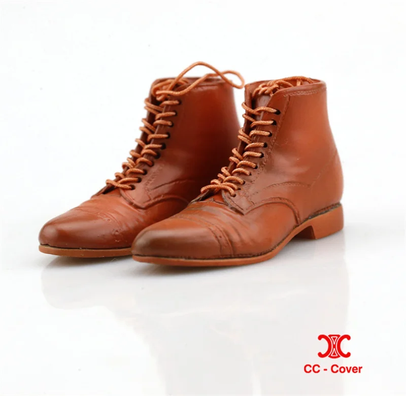 Męski garnitur w skali 1/6, buty wizytowe, sznurowane gumowe buty, żołnierz, solidne buty, model pasujący do 12-calowych figurek akcji z odłączanymi stopami, lalki.