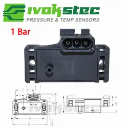 Sensor de mapa para Chevy, GMC, Buick, Pontiac, Isuzu, Jeep, Cadillac 16137039, 16017460, 12247561, MSD-2311, 1 Bar, nuevo