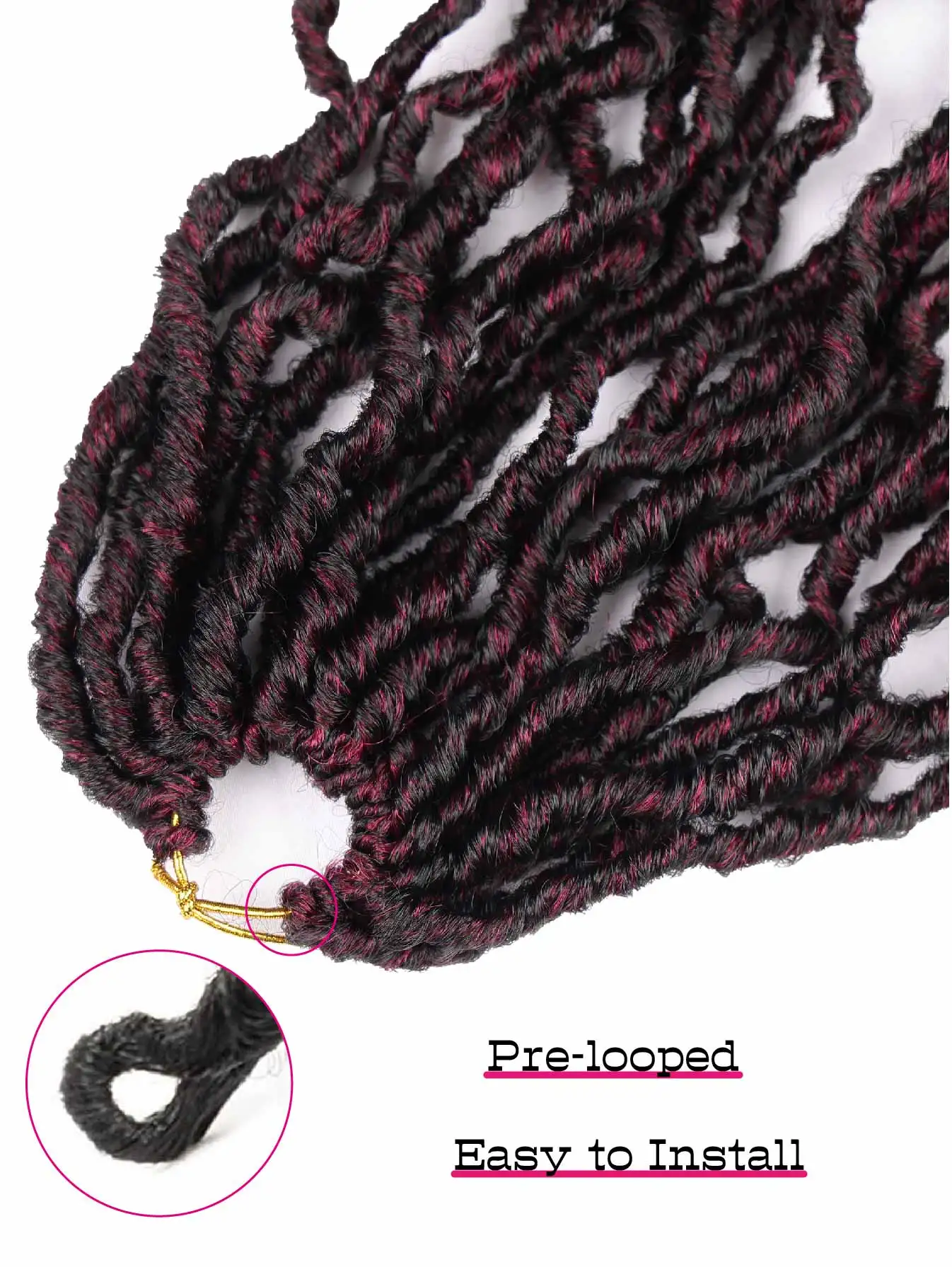 Locs morbidi sintetici 16 pollici Faux Locs Crochet Hair 21 Packs Pre loop New Crochet Locs Hair Nature