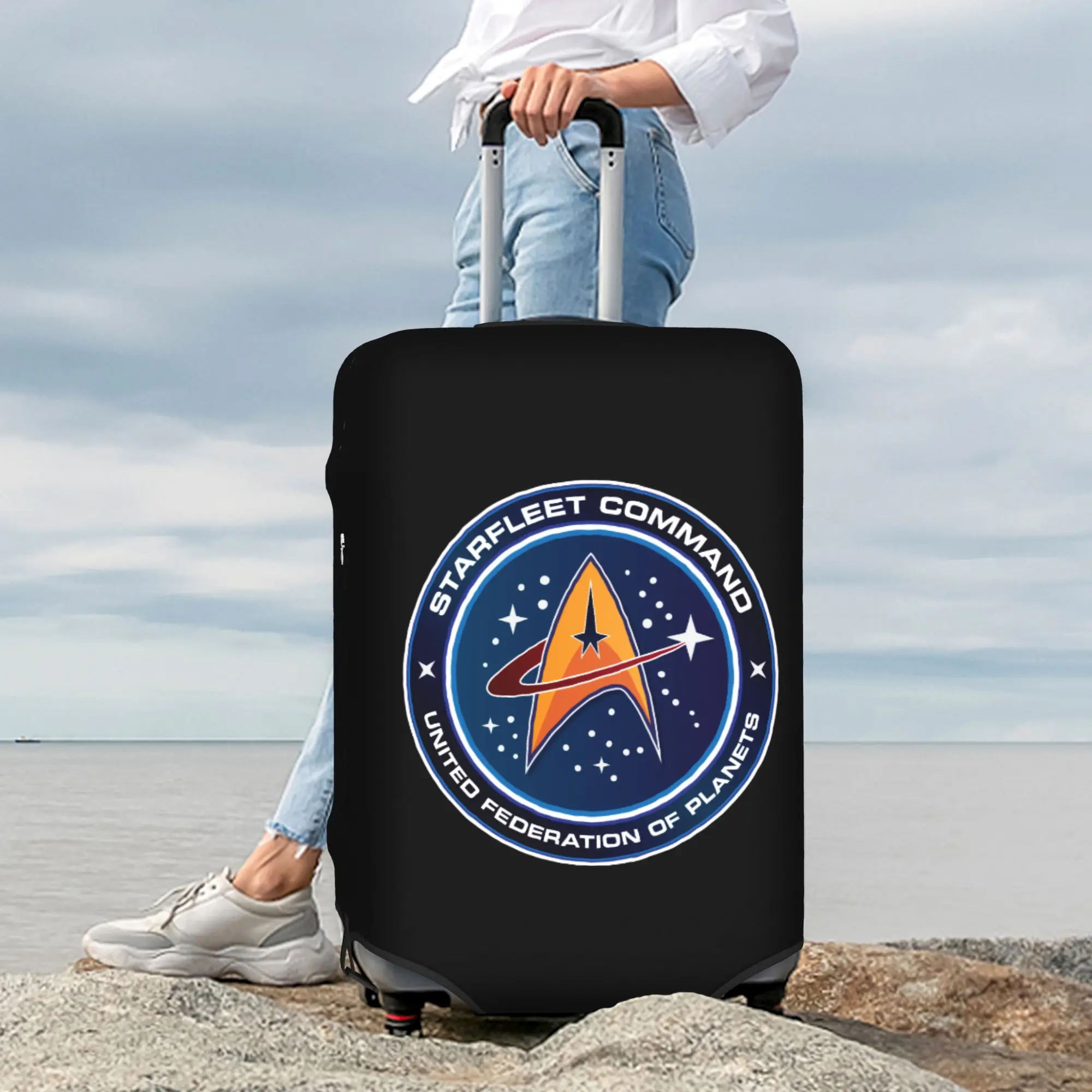 Custom Star Trek Luggage Cover Protector Fashion Science Fiction TV Series Travel Suitcase Protective Cover for 18-32 Inch