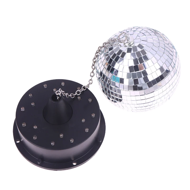 1 ชิ้นตกแต่งดิสโก้บอลหมุนมอเตอร์ 5RPM แบตเตอรี่ขับเคลื่อนกระจกลูกบอลมอเตอร์บอล 2026 Christmas Party Supplies