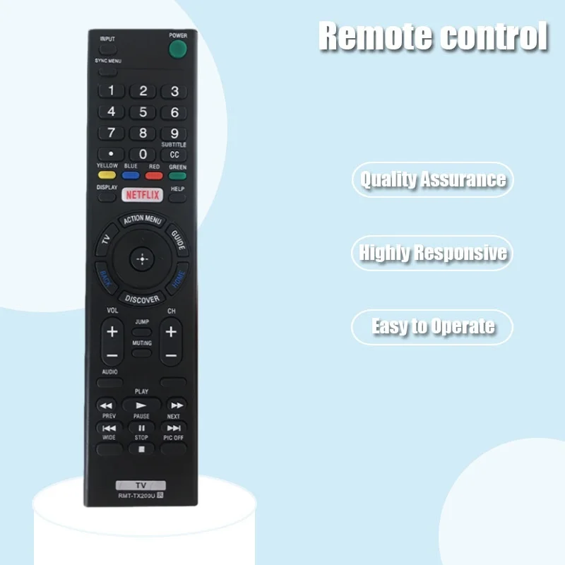 

RMT-TX200U Remote Control Compatible with Sony XBR-55X700D XBR-49X700D XBR-65X750D XBR-65Z9D XBR-75Z9D XBR-49X750D TVs