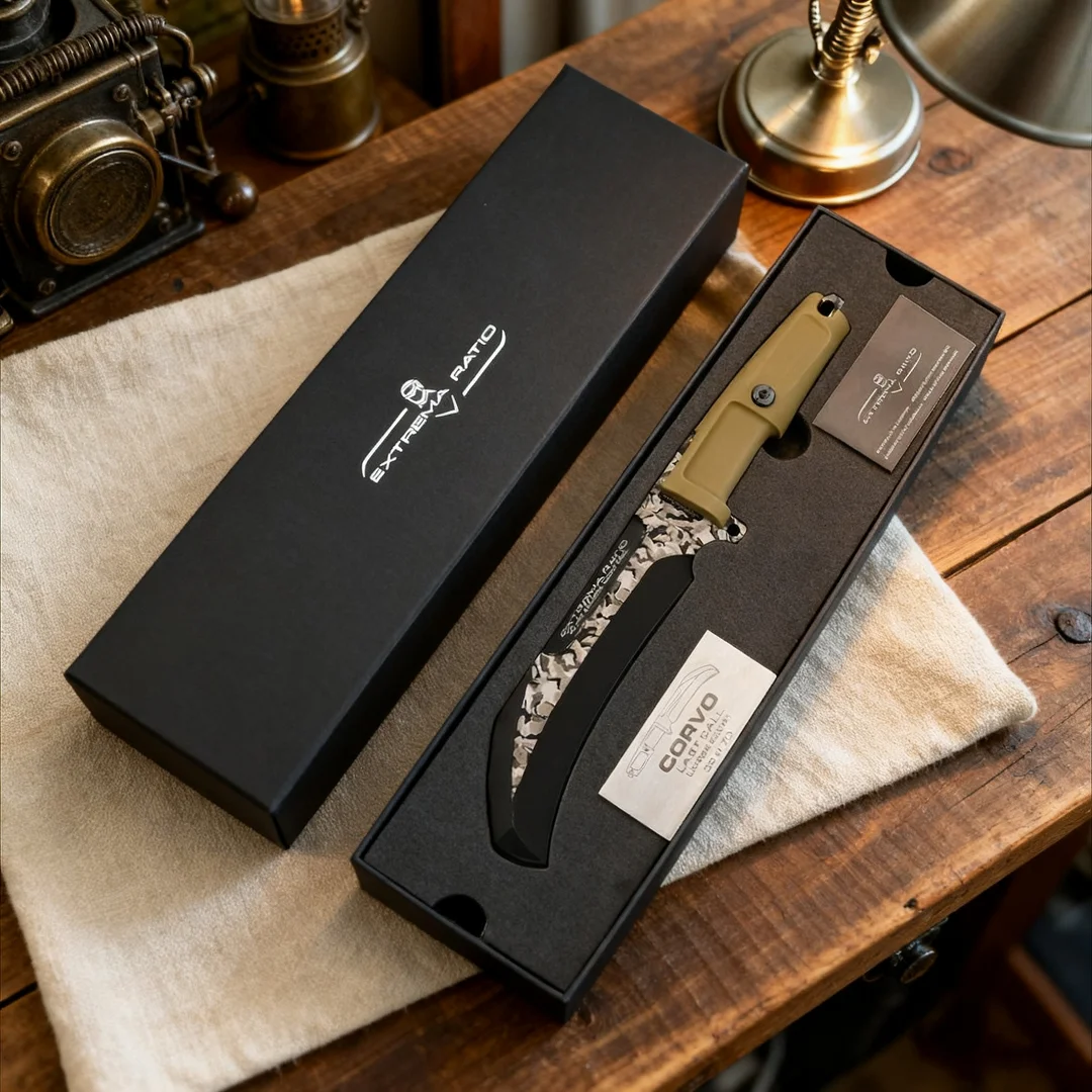 

EXTREMA RATIO - Outdoor Straight Knife - Jungle Clearance Knife for Outdoor Areas - N690 Steel - Adventure Travel Knife