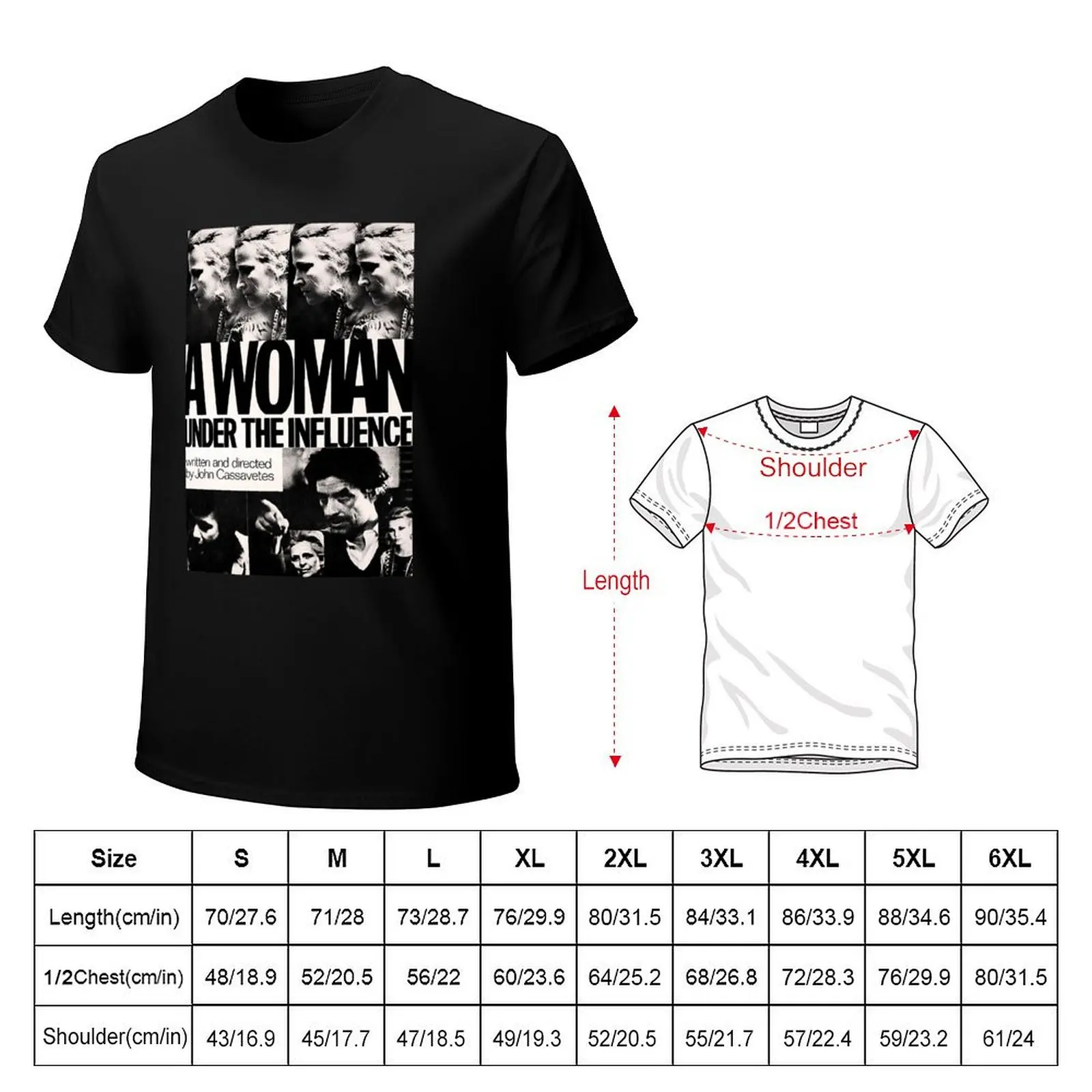 A Woman Under The Influence John Cassavetes Poster T-Shirt Standard Fit Solid Tee Shirt