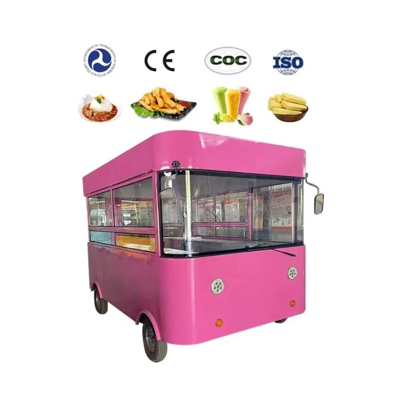 Customized Mobile Food Cart With Many Functions Electric Commercial Outdoor Custom Food Truck Trailer for Sale Made in China