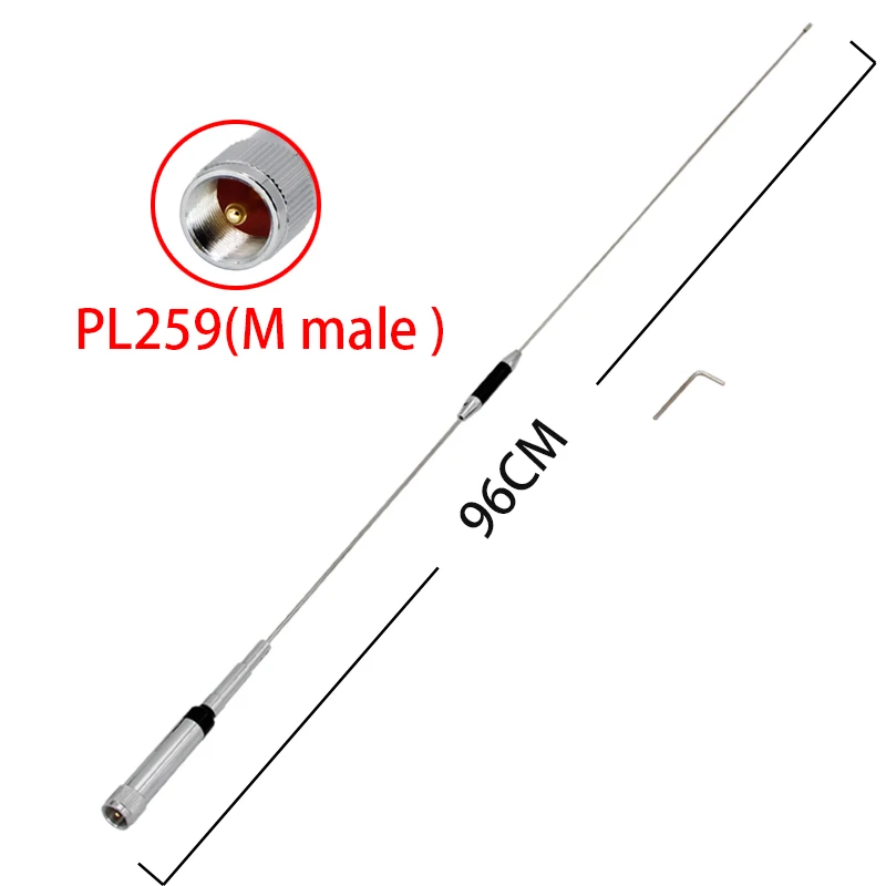 Antena NL-770R 144/430MHz para Radio de Coche, Compatible con TYT MD-9600, Anytone AT-778UVII, Kenwood QYT, YAESU Walkie Talkie