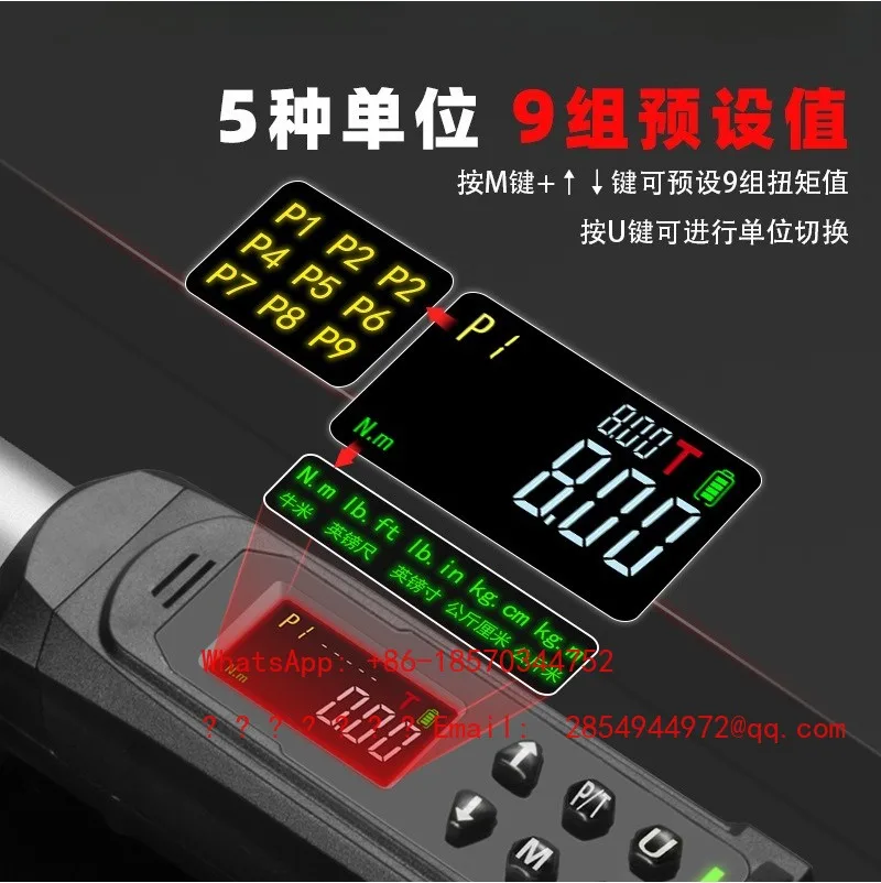 Digital Display Torque Wrench High Precision Industrial Torque Spanner for Motorcycle Spark Plug
