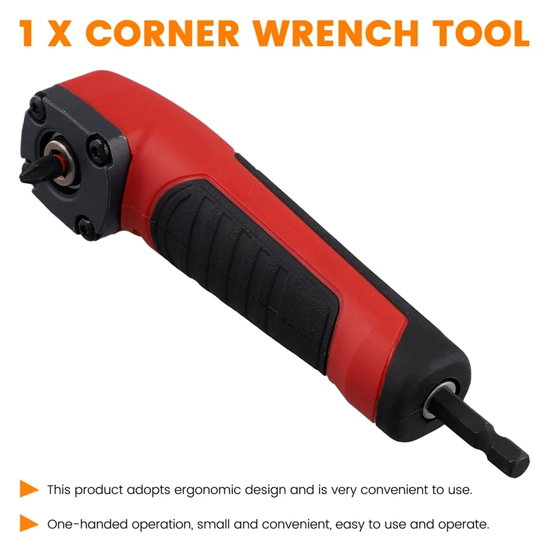 Adaptateur d'extension de tige de proposition à angle droit, tournevis magnétique, perceuse hexagonale, support de douille, outil emballé, résistant à 90, 1/4 pouces