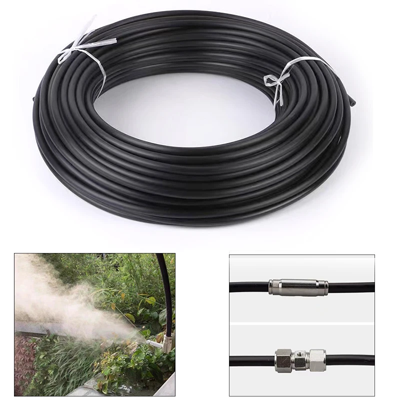 5M/10M/20M 9.52mm High Pressure tubing hose pipe For Misting Cooling system Artificial Fog Outdoor PE PA hose