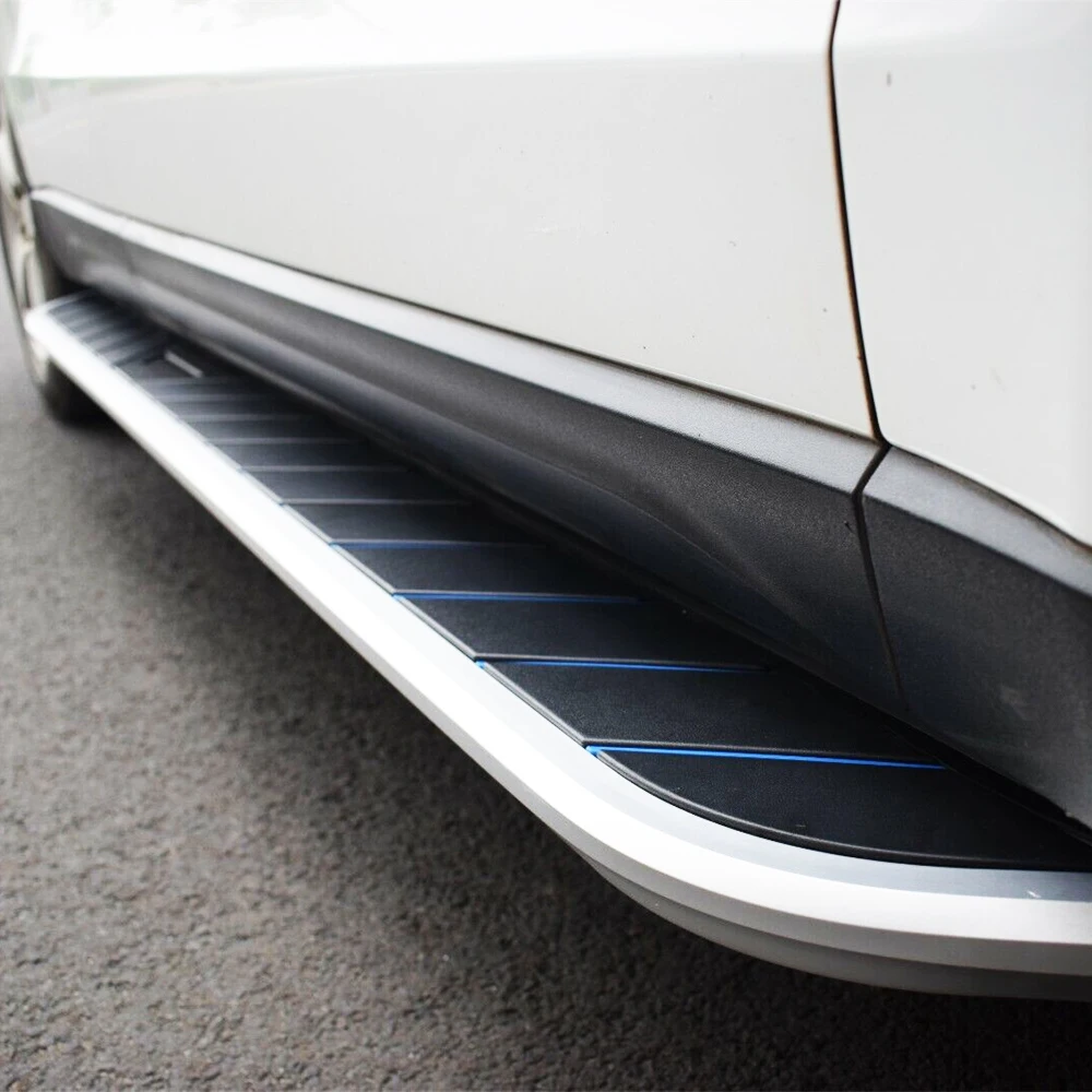 2 قطعة لوحات الجري ل Volkswagen VW ID.4 2020-2025 خطوات جانبية مجموعة كاملة Nerf Bar شريط زخرفي أزرق #3