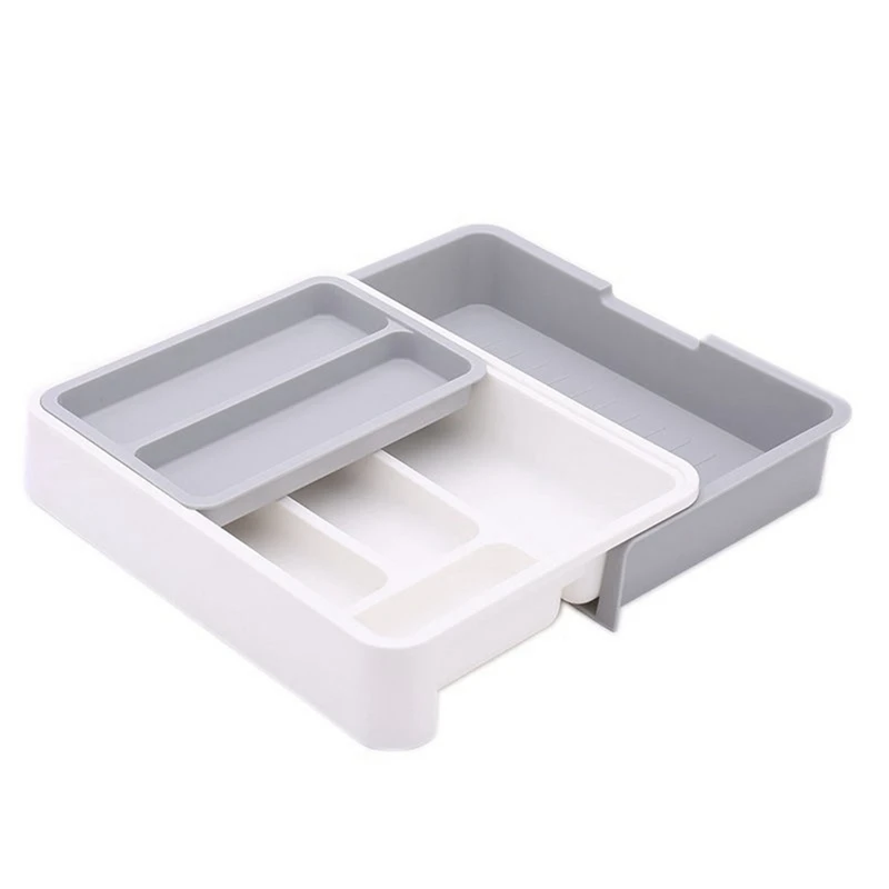 Separate Tableware Sorting Box Drawer Organizer Storage Box Knife And Fork Chopsticks Spoon Kitchen Shelf