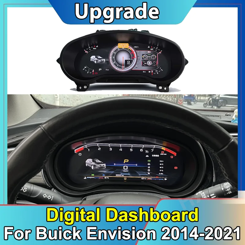 Car LCD Digital Cluster Virtual Cockpit SpeedMeter Dash Carplay For Buick Envision 2014-2021 Instrument Screen Panel Unit