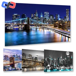 5D Diamond Painting City Night Scenery Full Square Diamond Embroidery Building Landscape Rhinestone Mosaic Wall Decor decoration