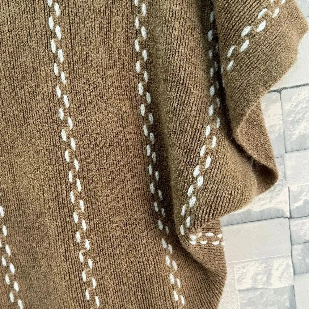 

Аксессуар для одежды, женская шаль с бахромой, свободная посадка средней длины, вязаная шаль с v-образным вырезом, мягкий шарф, пальто, весна-осень